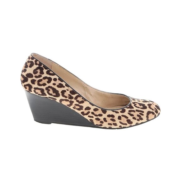 Nine West Animal Print Fur Wedge Heel - Picture 2 of 3